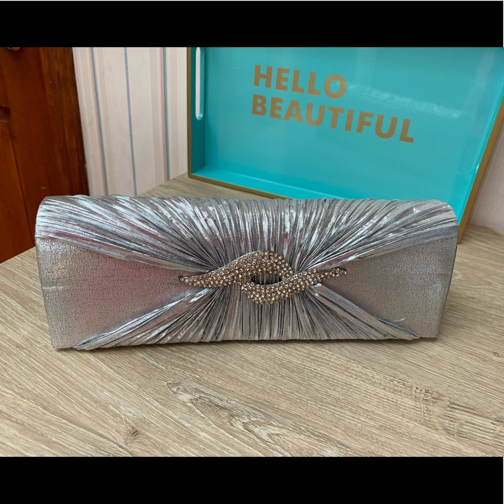 Grey and Silver formal 3 in one purse